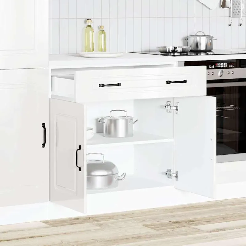 Küchenunterschrank Kalmar Hochglanz-bianco derivato del legno