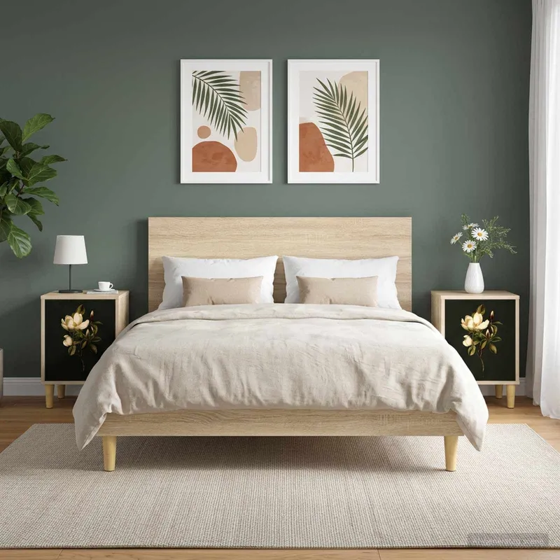 Sottoletti BREMEN 2 pezzi. Faggio Sonoma 36 x 33 x 50 cm