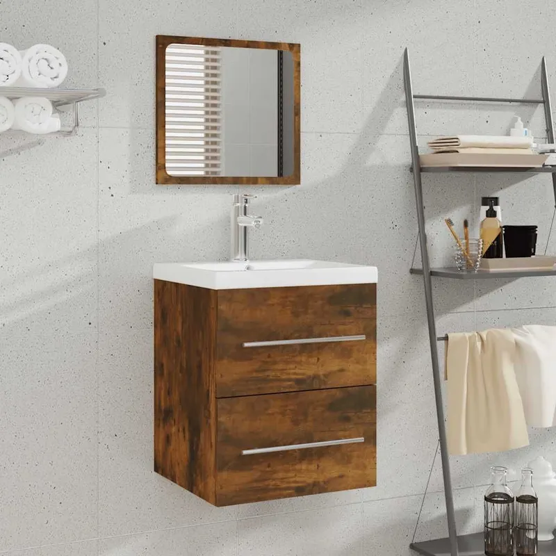 mobile da bagno con Spiegel rovere affumicato 41x38,5x48 cm