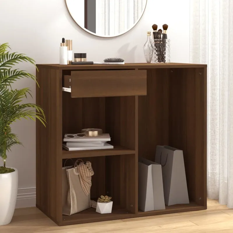 Kosmetikschrank marrone Eichen-Optik 80x40x75 cm derivato del legno