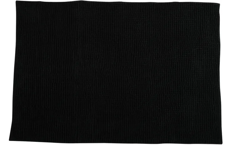 MSV Badteppich Chenille 60 x 90 cm, black