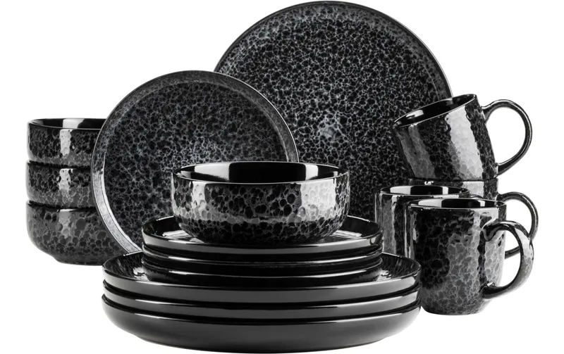 Mäser Speise-Service Filippa 16-teilig, noir