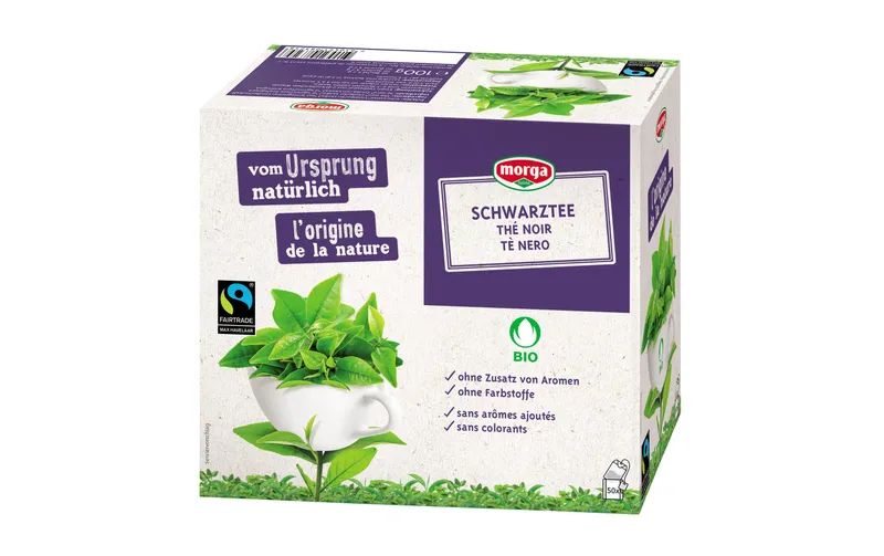 Morga Teebeutel Bio Fairtrade nerotee 50 pezzi