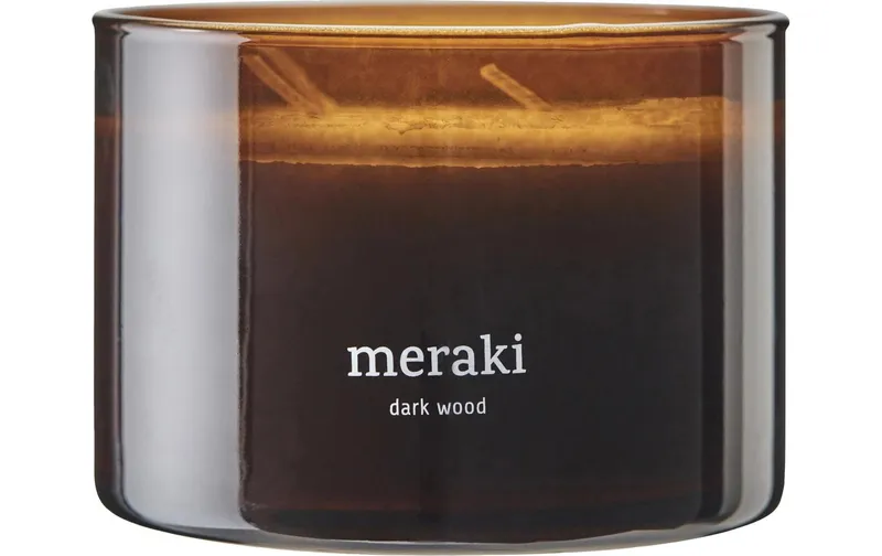 meraki Duftkerze Dark wood im Glas, 340 g