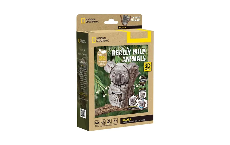 CubicFun Puzzle Koala 3D, 60 Teile