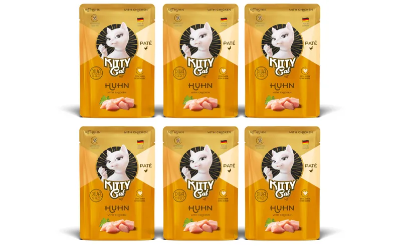 KITTY Cat Nassfutter KittyCat Paté Pouch Huhn 6 x 85 g