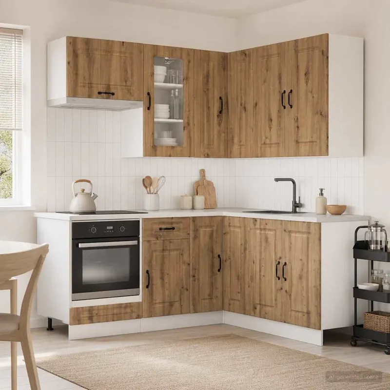 Unité de cuisine KALMAR 8 pc Chêne artisanal Bois d'ingénierie
