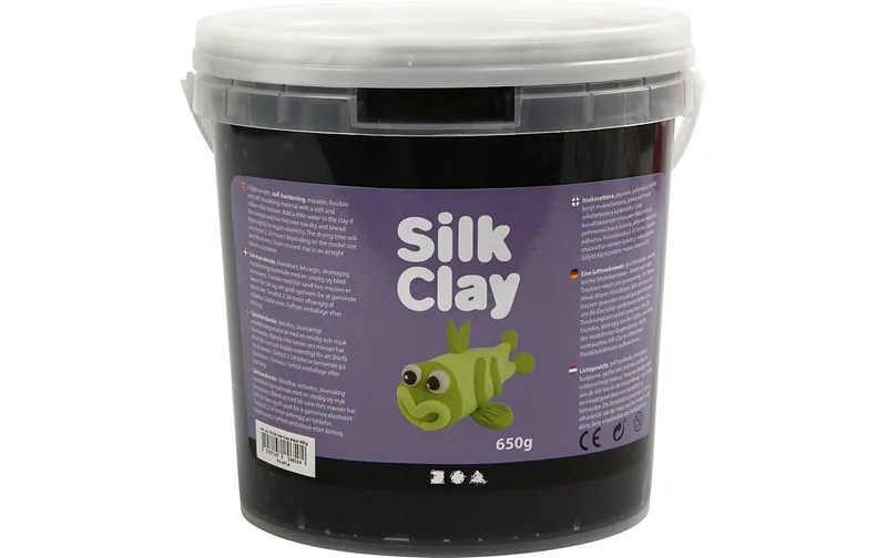 Creativ Company Modelliermasse Silk Clay 650 g,noir