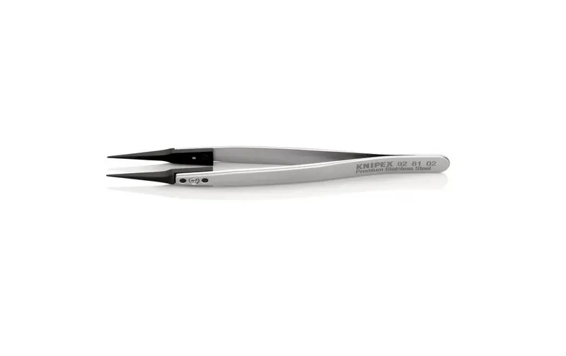 Knipex Pinzette mit Wechselspitzen, ESD, Gerade 130 mm
