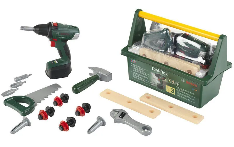 Klein-Toys Handwerker BOSCH Toolbox + Akkuschrauber
