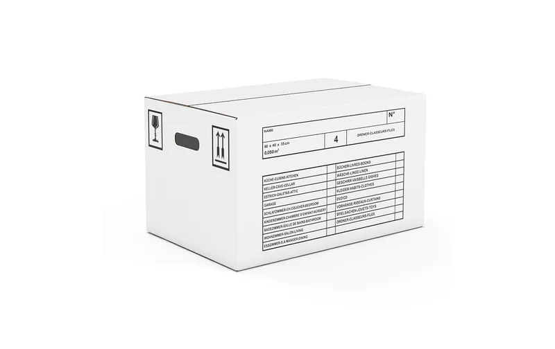 Antalis Umzugsbox 60 x 40 x 35 cm 10 pièces blanc