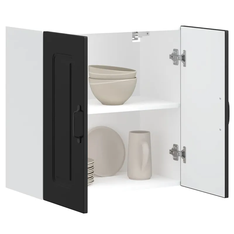 Küchen-Hängeschrank Kalmar Schwarz Holzwerkstoff
