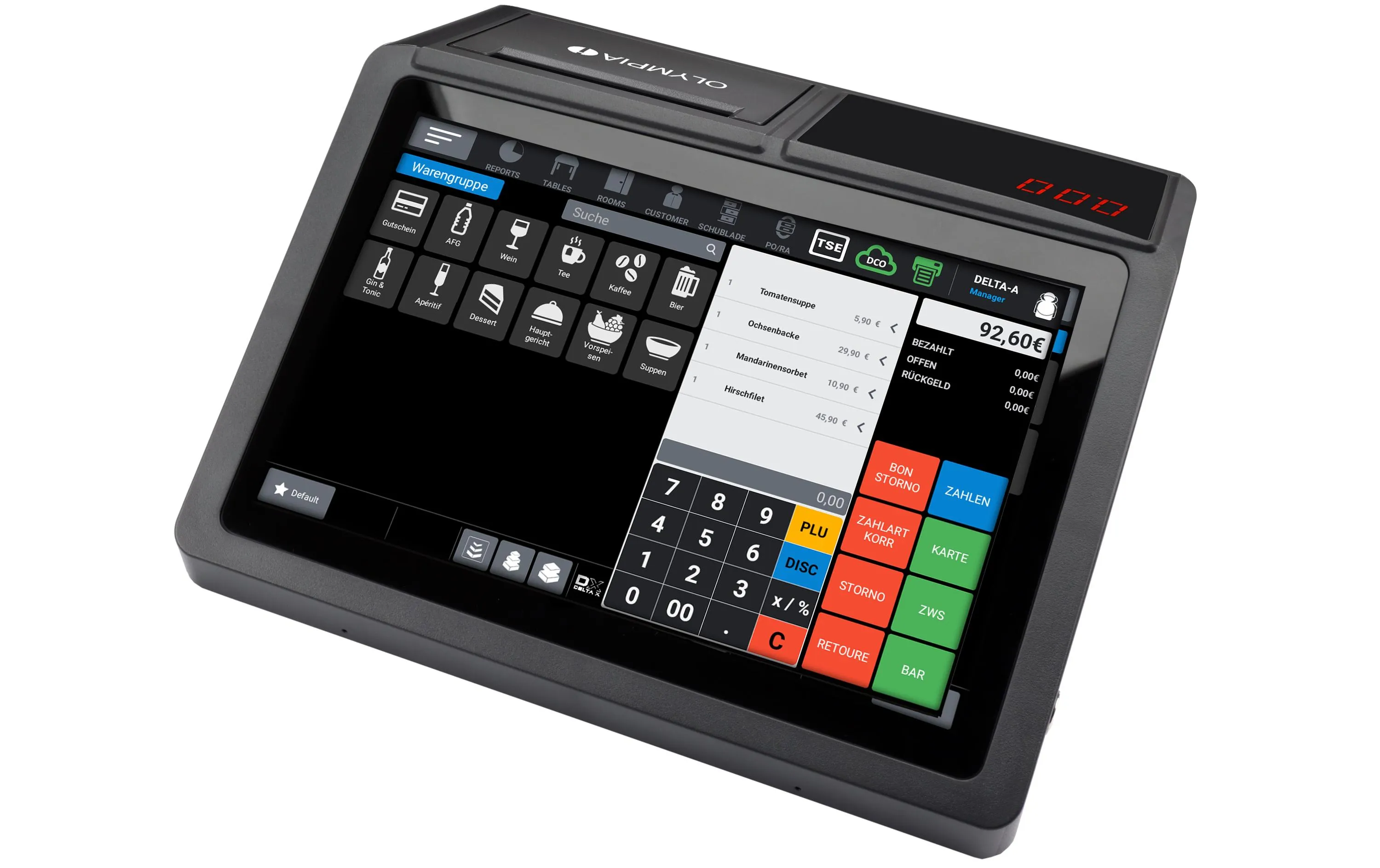 Olympia Registrierkasse T110 Schwarz