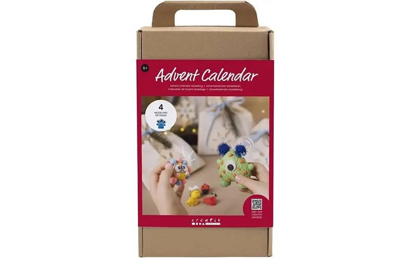 Creativ Company Adventskalender Bastelset Modellieren, 4 pièces