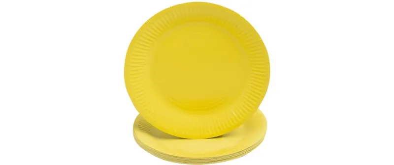 PRO nappe Einwegteller Gelb 20 pièces