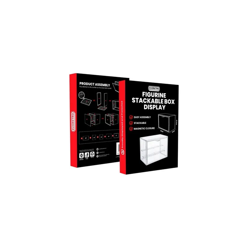 EvoRetro Acryl Box Display Case Figuren Stapelbar