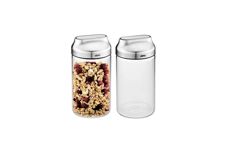 GEFU Vorratsdose Kippo 2 x 1 l, Klar