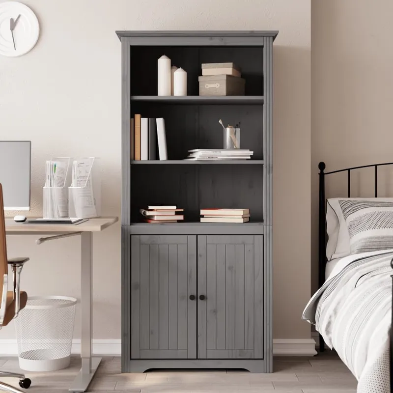 Bücherregal BODO grigio 82x40x173 cm legno massiccio pino