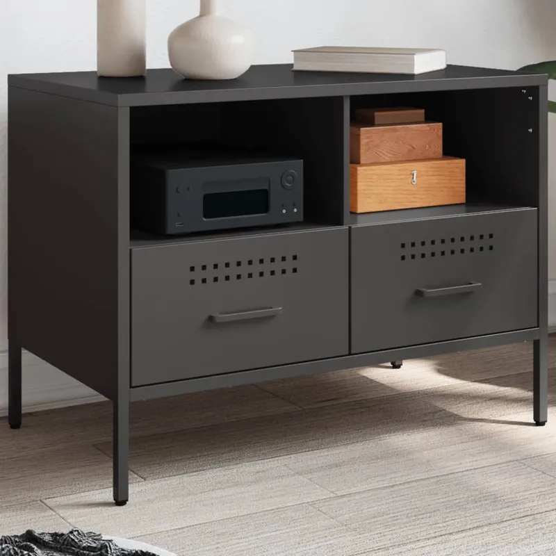TV-Schrank nero 68x39x50,5 cm Stahl