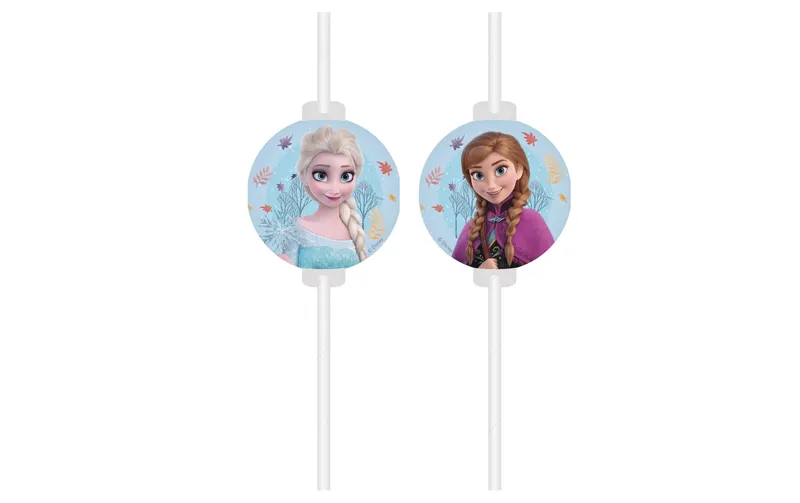 We fiesta Party Strohhalm Frozen 4 pièces, bleu