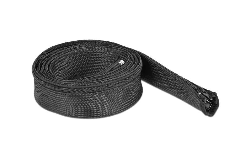 Delock Kabelschlauch 2 m x 50 mm, mit Reissverschluss noir