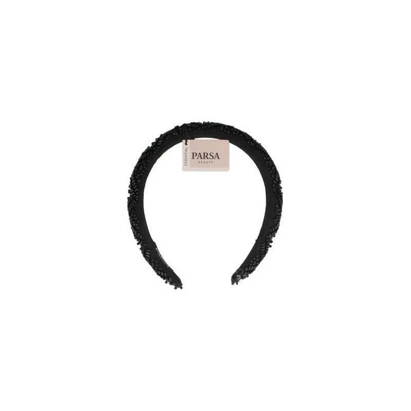 Parsa Beauty Haarreif Strasssteine Schwarz