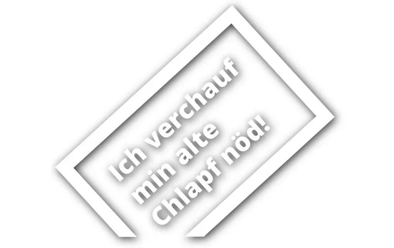 Autocollant Swissmeme "Alte Chlapf" 9.5 x 6.5 cm