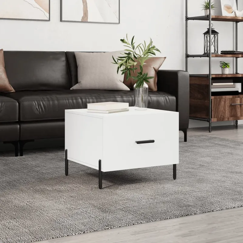 Couchtisch bianco 50x50x40 cm derivato del legno