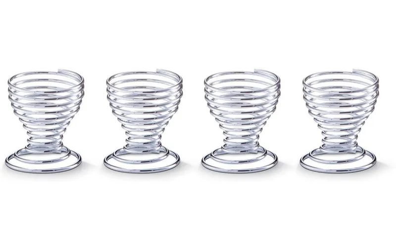 Zeller Present Eierbecher Spirale 4 pieces Silber