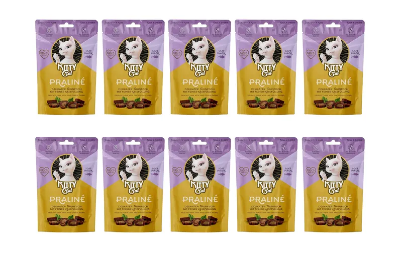 KITTY Cat Katzen-Snack KittyCat Praliné Thunfisch, Käse 10 x 50 g