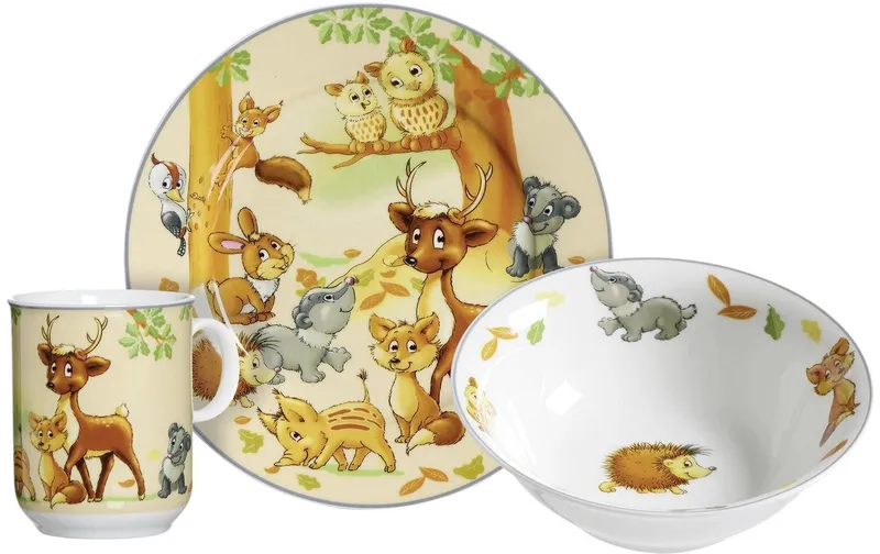 Ritzenhoff & Breker Kindergeschirrset Waldtiere 3-teilig