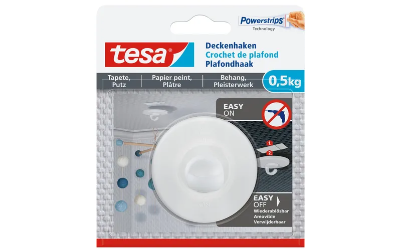 tesa per Tapete & Putz 0.5 kg 0.5 kg, bianco