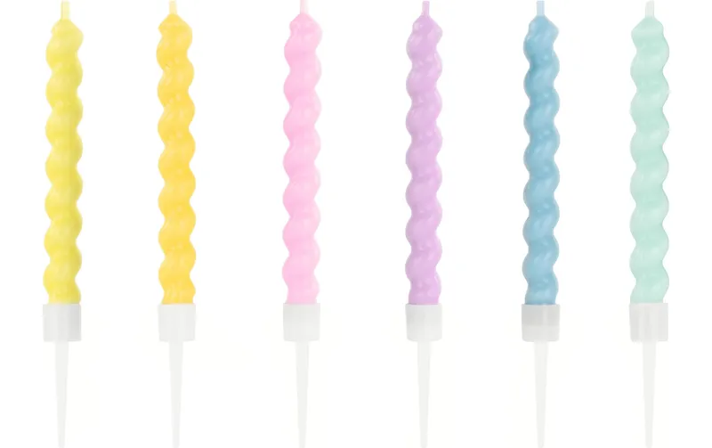 Partydeco Kerze gedreht 6 pieces