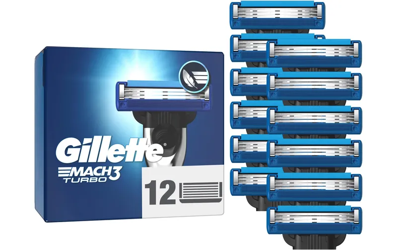 Gillette Rasierklingen Mach3 Turbo 12 Stück