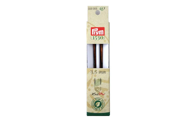 Prym 1530 Rundstricknadel naturelal, farbig 3.5 mm x 11.6 cm, 2 Stk.