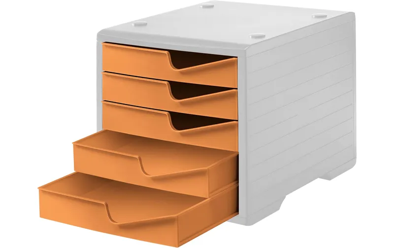 Styro Schubladenbox Styroswingbox Lichtgrau/Aprikose