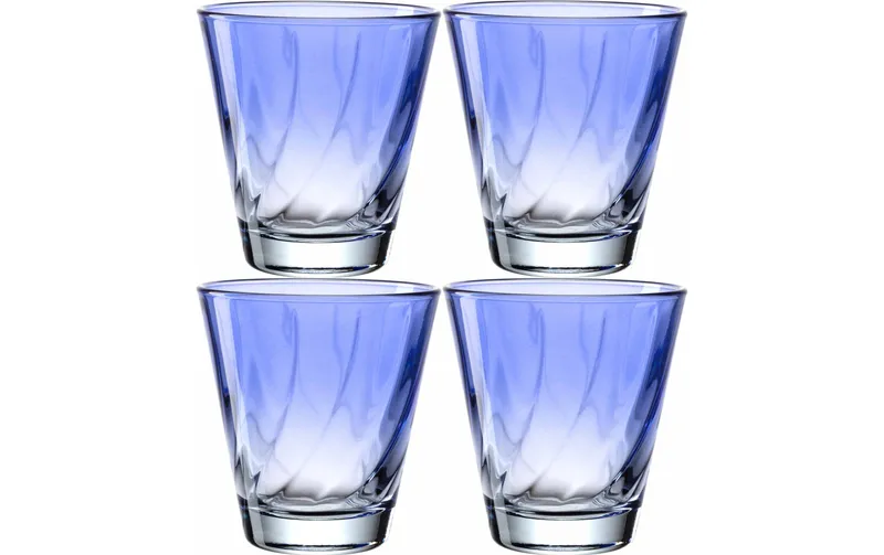 LEONARDO Trinkglas Twist 215 ml, 4 Stück, Blau