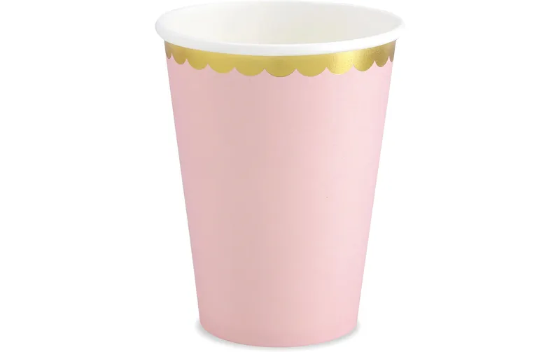 Partydeco Einwegbecher 220 ml, 6 Stück, Rosa