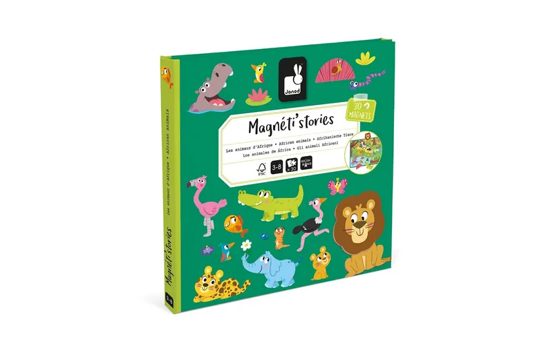 Janod Beschäftigungsspielzeug Magnetistories Afrikanische Tiere