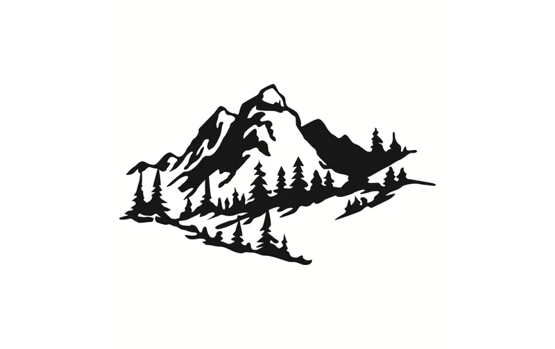 Wallxpert Wanddekoration Mountain 40 x 70 cm