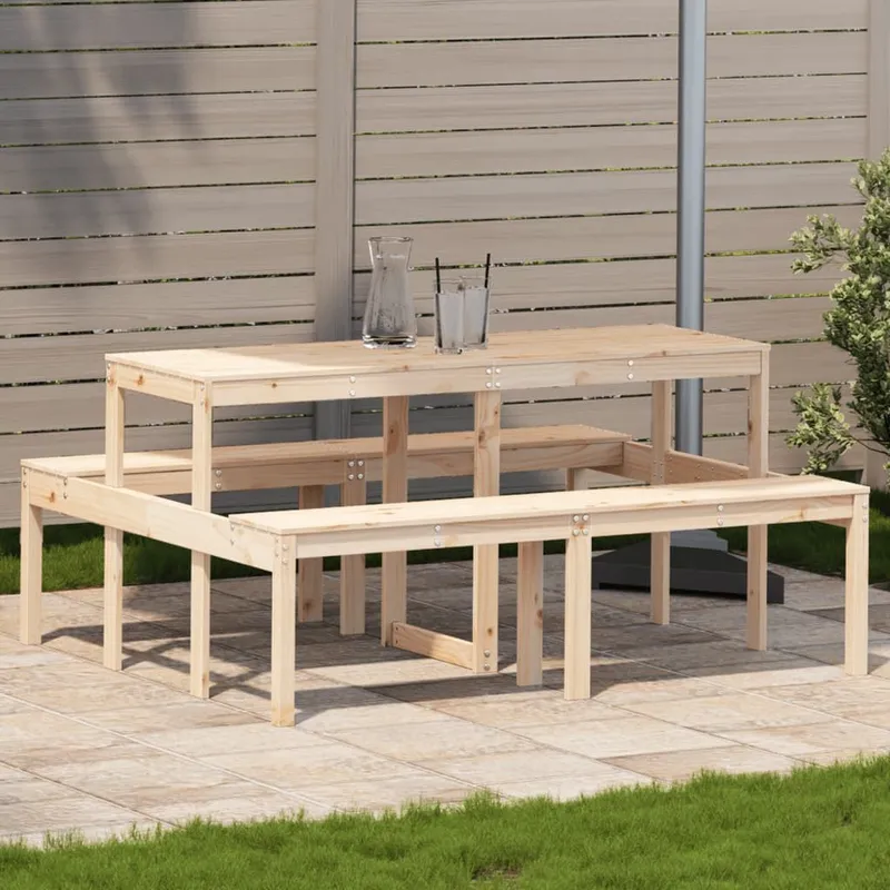 Picknicktisch 160x134x75 cm solid pine wood