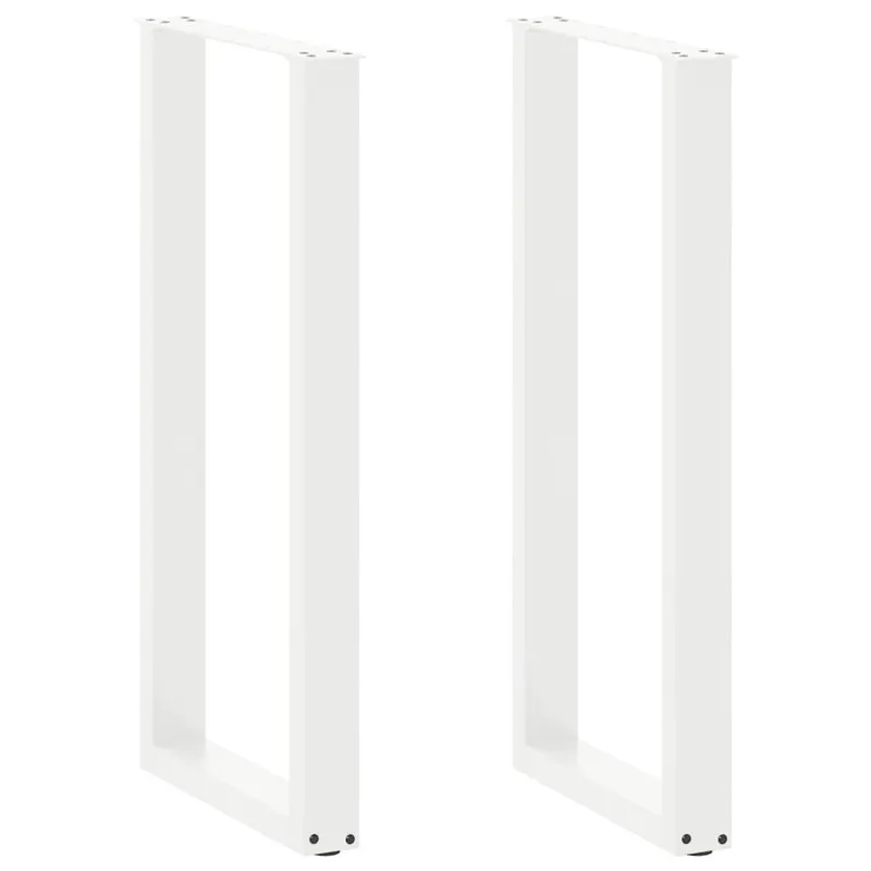 Bartischbeine U-Form 2 Stk. bianco 50x(100-101) cm Stahl