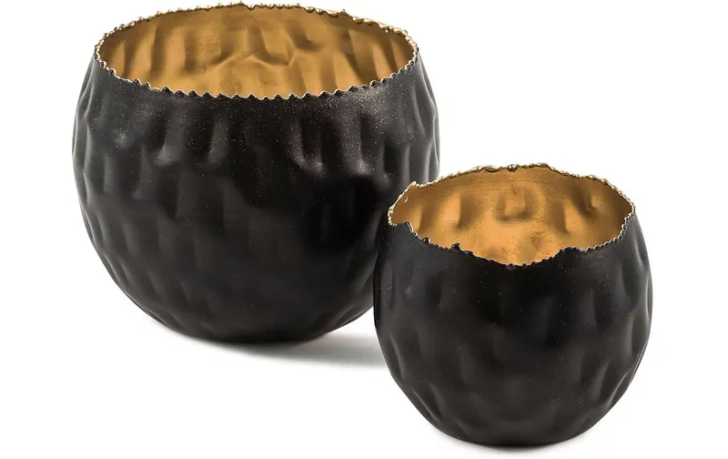 Pajoma Teelichthalter 2 pieces, black/Gold