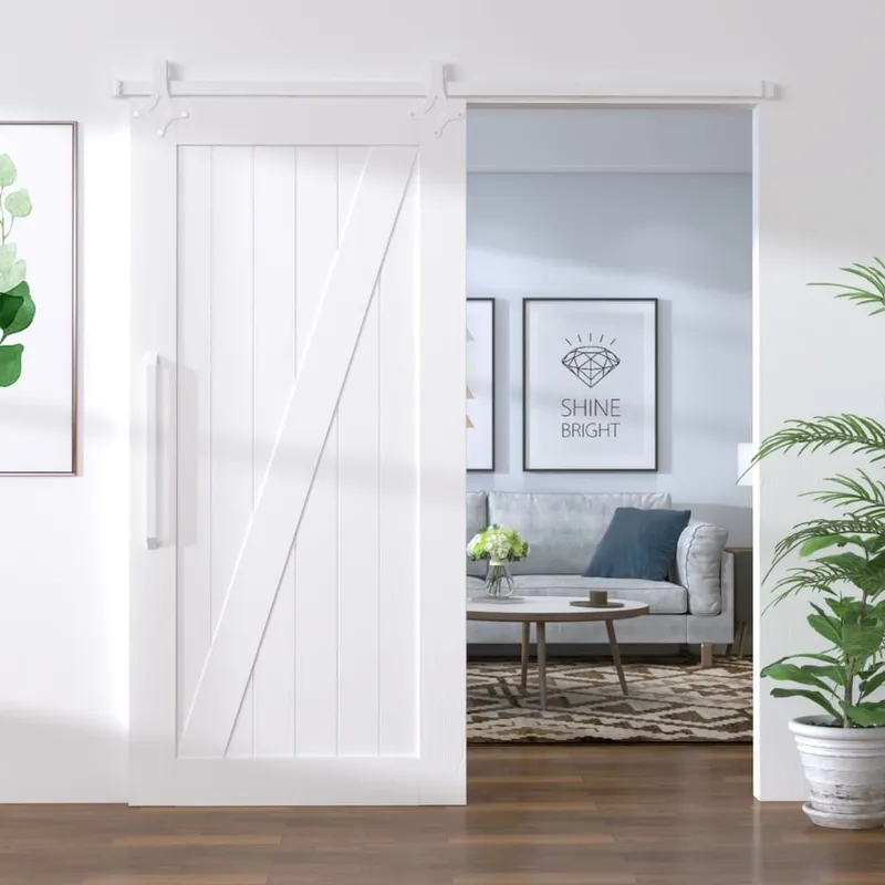 Schiebetürbeschlag 200 cm Stahl white