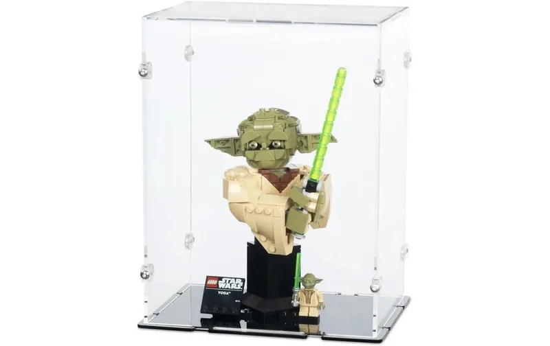 iDisplayit Display in Acrilico per LEGO® 75438 Star Wars – Busto di Yoda