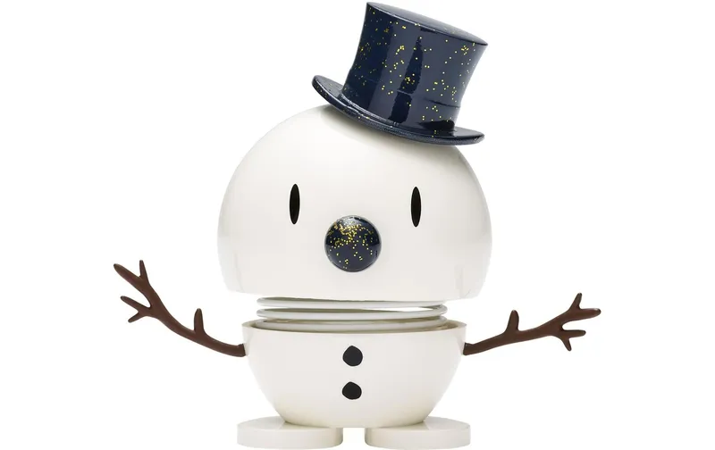 Hoptimist Deko Bumble Schneemann S 7.8 cm, bianco/Dunkelblau