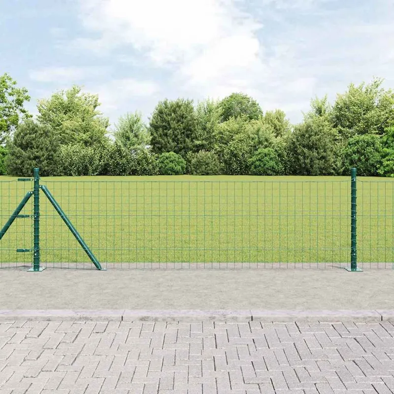 Poteau de clôture avec base en béton 26 pc Vert