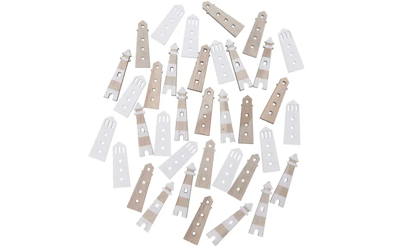 Rico Design Streudeko Leuchtturn natur 36 pieces