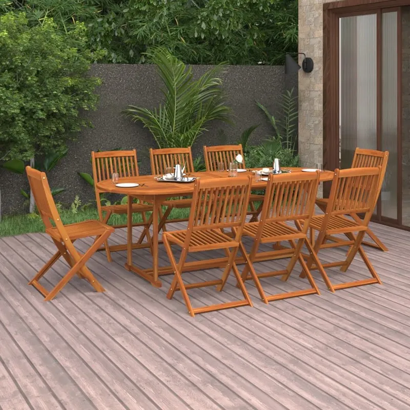 9-tlg. Garten-Essgruppe 220x90x75 cm legno massiccio acacia