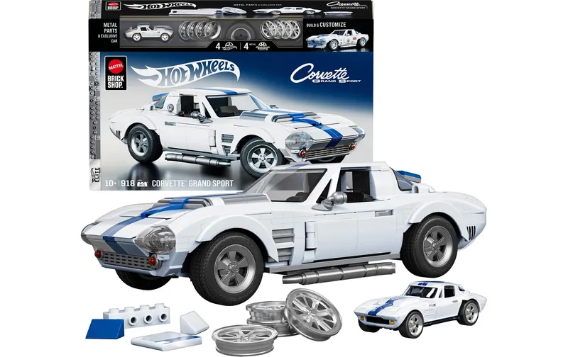 Mega Construx Hot Wheels Mattel Brick Shop Custom Corvette Grand Sport